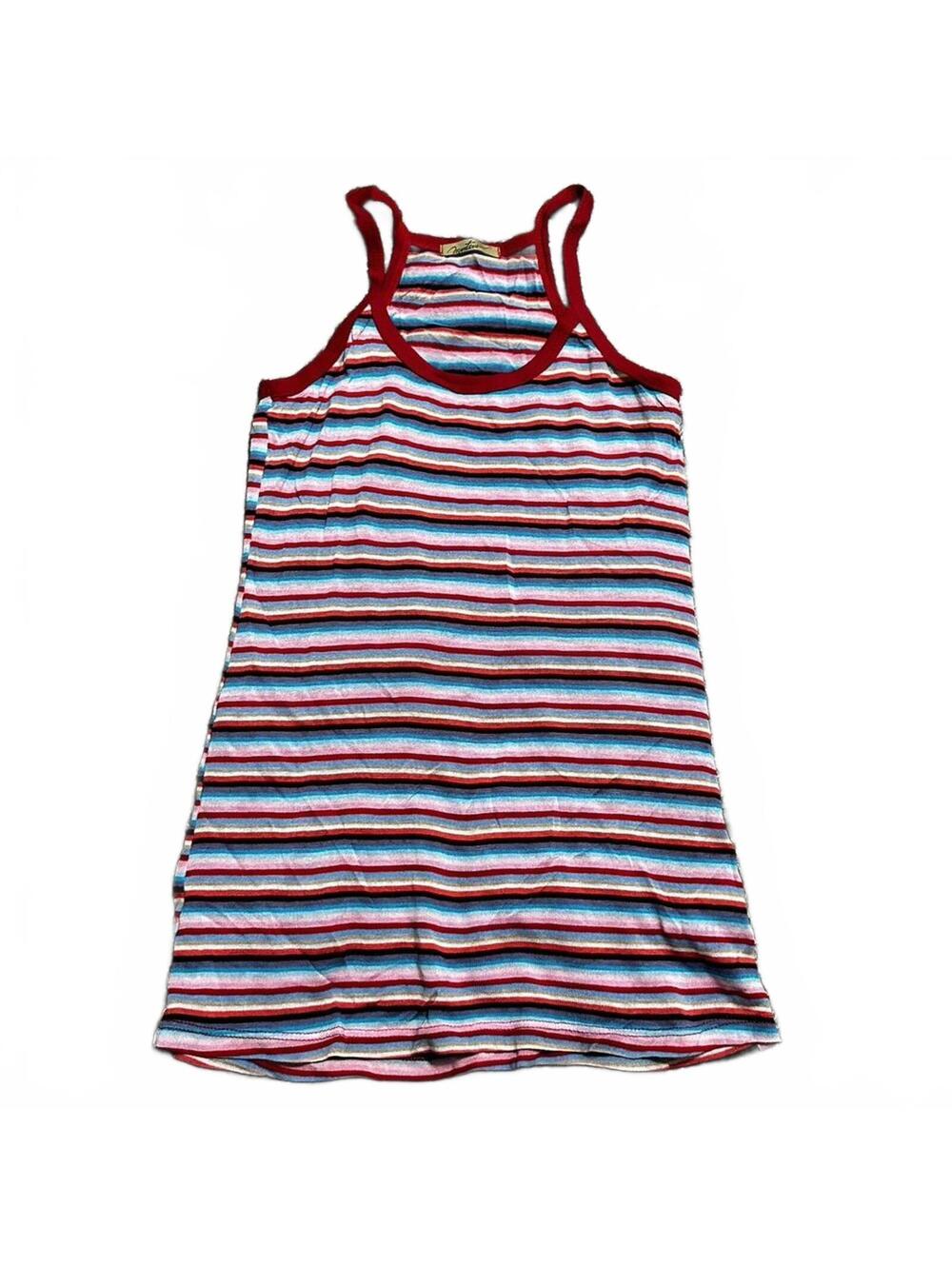 Monteau Y2K Striped Razor Back Casual Tank Size L